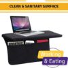 Airplane Pockets Airplane Tray Table Cover | Seat Back Organizer & Storage for Personal Items | Clean, Convenient, Expandable Pockets | Sanitary Travel Essentials for Flying | Media Pouch - Image 4