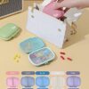 Daily Pill Organizer, 8 Compartments Portable Pill Case, Pill Box to Hold Vitamins, Cod Liver Oil（Khaki） - Image 8