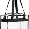 BAGAIL Clear bags Stadium Approved Clear Tote Bag with Zipper Closure Crossbody Messenger Shoulder Bag with Adjustable Strap - Image 6