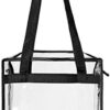 BAGAIL Clear bags Stadium Approved Clear Tote Bag with Zipper Closure Crossbody Messenger Shoulder Bag with Adjustable Strap - Image 5