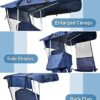Docusvect Canopy Beach Chair with Fan, Beach Chair with Canopy Shade, Cup Holder, Side Pocket for Outdoors Sports, Beach, Camping, Tailgates, Fishing - Support 330 LBS - Image 3