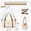 Travel Bag,Waterproof Duffel Gym Tote Bag,Weekender Carry On Overnight Bags for Women with Trolley Sleeve Wet Pocket,Travel Duffel Bags Hospital Bag, Beige Brown - Image 3