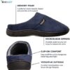 isotoner Men's Open Back Slipper with Memory Foam and Indoor/Outdoor Sole - Image 2