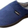 isotoner Men's Open Back Slipper with Memory Foam and Indoor/Outdoor Sole