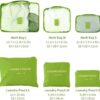 jealkip Travel Packing Cubes Lightweight,6 Set Luggage Organizers for Suitcase,Travel Accessories Bags for Clothes Shoes Electronics Cosmetics Toiletries Green - Image 2