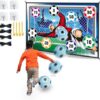 Enioyfly Soccer Game Set, Indoor Outdoor Games for Adults and Family Kids, Outdoor Play Equipment Indoor Soccer Set, Backyard Games, Outdoor Toys for Kids, Perfect Soccer Game Gift (59" * 39.4")