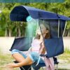 Docusvect Canopy Beach Chair with Fan, Beach Chair with Canopy Shade, Cup Holder, Side Pocket for Outdoors Sports, Beach, Camping, Tailgates, Fishing - Support 330 LBS - Image 2