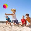 Homotte Rainbow Sports Balls Pack of 4, 1 Each of 8.5" Football, Basketball, Soccer and Volleyball for Playground, Inflatable Multi-Sport Ball Set with 1 Pump for Kids Outdoor Activities - Image 7
