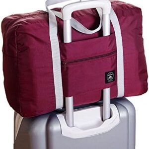 Foldable Travel Bag Luggage Storage for Sports Gym Water Resistant Nylon Canvas Duffel for Men, Women 32 Liter