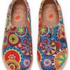 UIN Women's Fashion Floral Art Sneaker Painted Canvas Slip-On Ladies Travel Shoes - Image 3