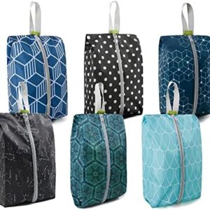 BeeGreen Travel Essentials Shoe Bags for Travel Pack of 6, Travel Shoe Bags for Men & Women Shoe Storage Organizer with Zipper Closure, Travel Accessories Vacation,Luggage Organizer Portable Shoe Pouch with Handle