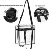 BAGAIL Clear bags Stadium Approved Clear Tote Bag with Zipper Closure Crossbody Messenger Shoulder Bag with Adjustable Strap - Image 2