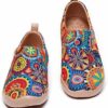 UIN Women's Fashion Floral Art Sneaker Painted Canvas Slip-On Ladies Travel Shoes - Image 2