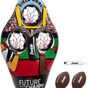 Franklin Sports Kids Football Target Toss Game - Inflatable Football Throwing Target Toy with Soft Mini Footballs - Fun Kids Football Toy Toss Game - Inflatable Indoor + Outdoor Sports Game 45 In.